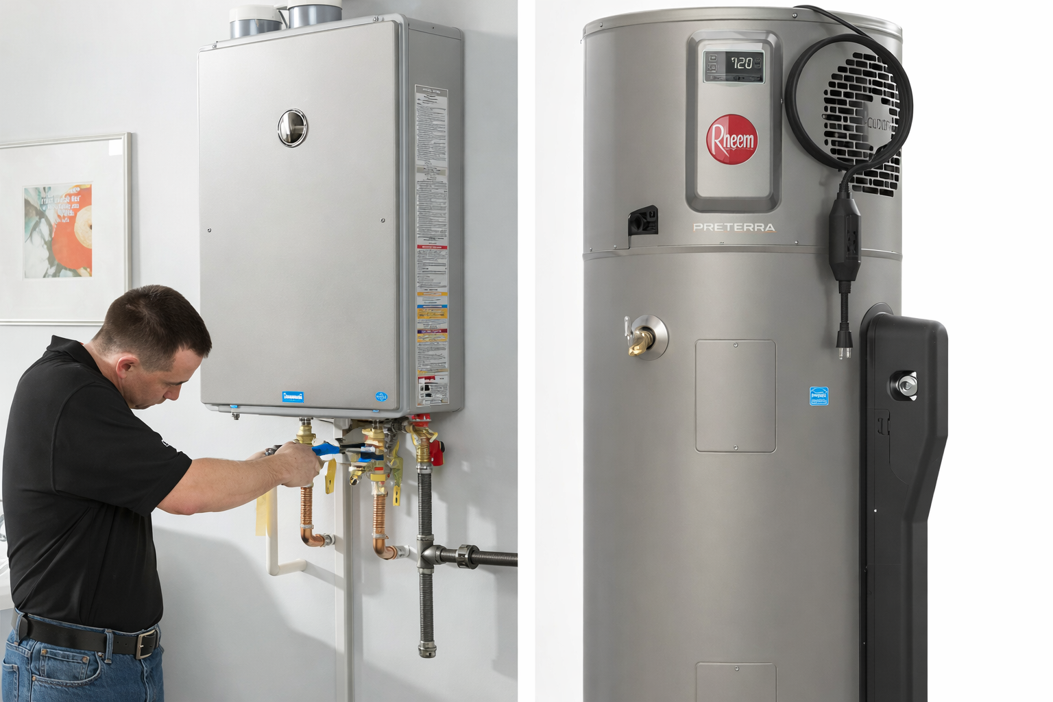 Tankless water heater installation