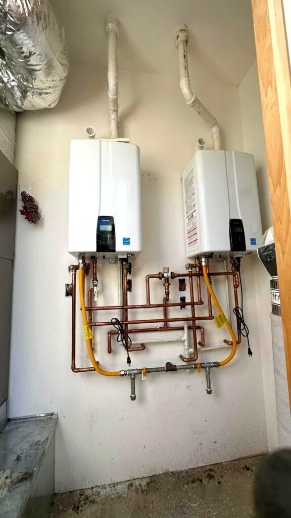 Wall-mounted tankless water heater